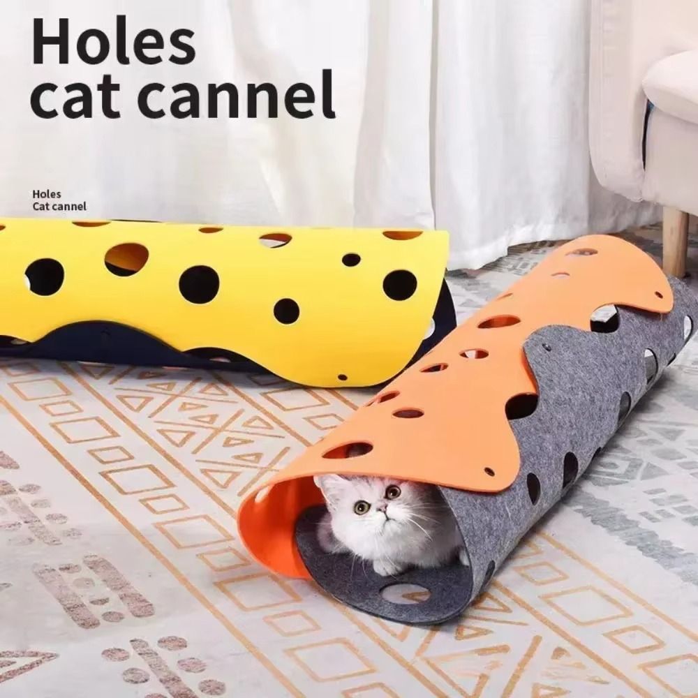 Cat Tunnel Toy - Terowongan Kucing Lipat Tahan Lama, Tempat