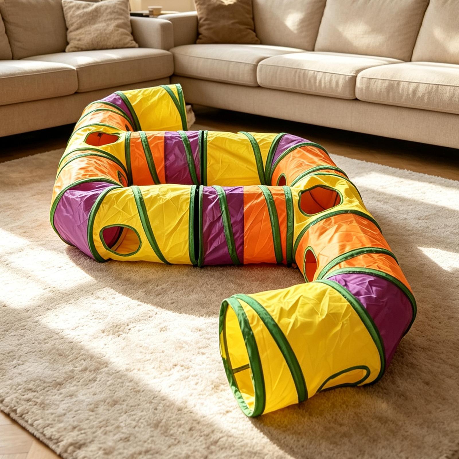Terowongan Kucing Pelangi Deko - Cat Tunnel Toy ulasan dan harga