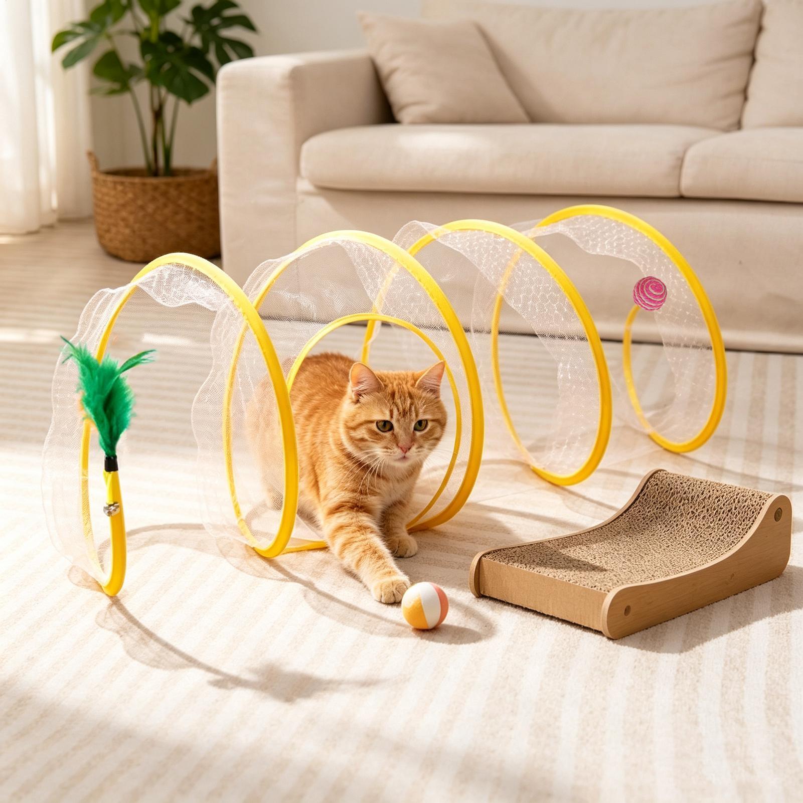 Terowongan Mainan Kucing Lipat - Cat Tunnel Toy ulasan dan harga