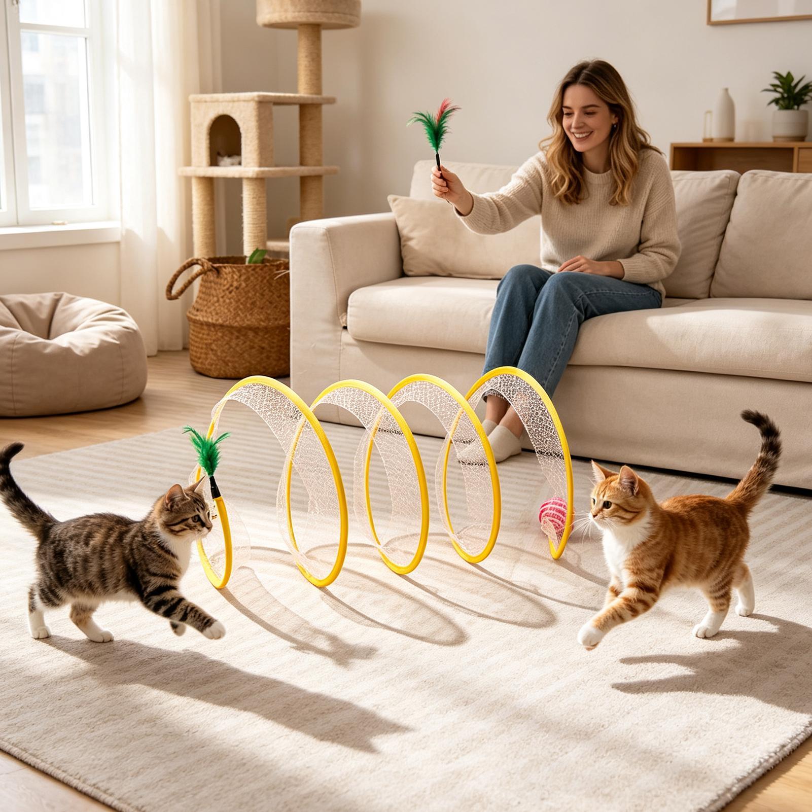 Mainan Kucing Terowongan Spira - Cat Tunnel Toy ulasan dan harga