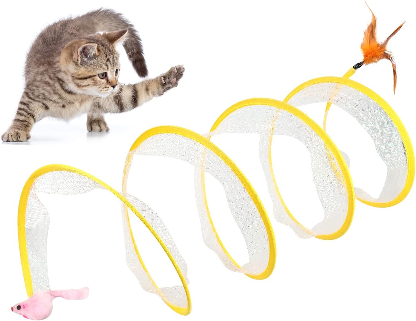 Terowongan kucing lipat tipe S - Cat Tunnel Toy ulasan dan harga