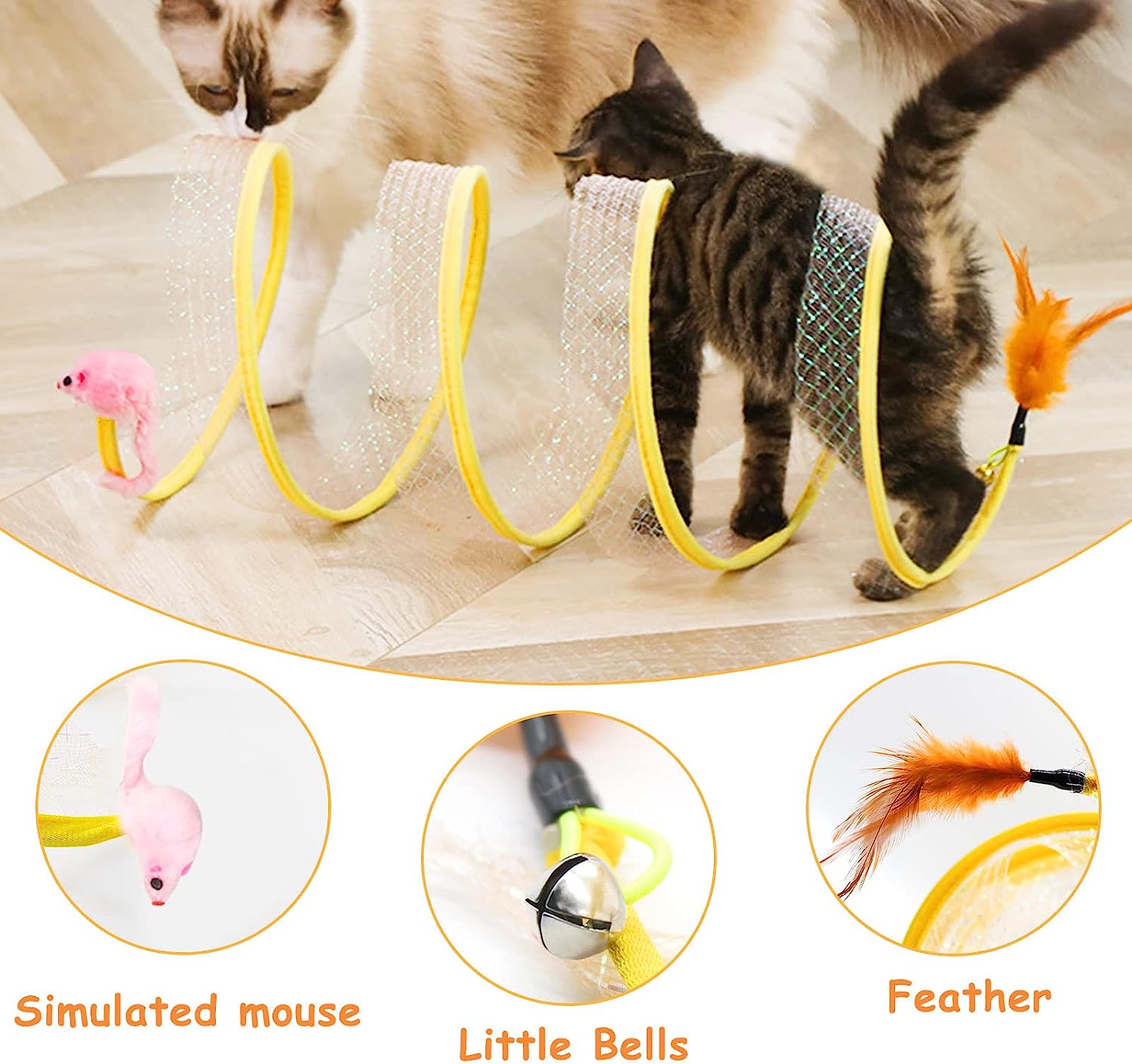 Terowongan kucing lipat tipe S - Cat Tunnel Toy ulasan dan harga