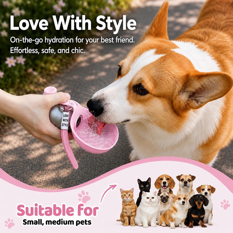 Botol Air Anjing Stainless Ste - Pet Supplies Coupon ulasan dan harga
